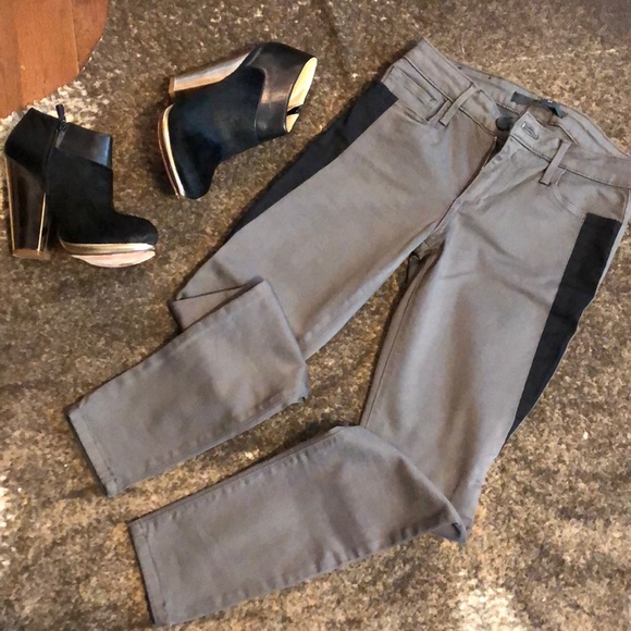 Joe's Jeans Denim - Joes jeans skinny ankle brown black tuxedo stripe